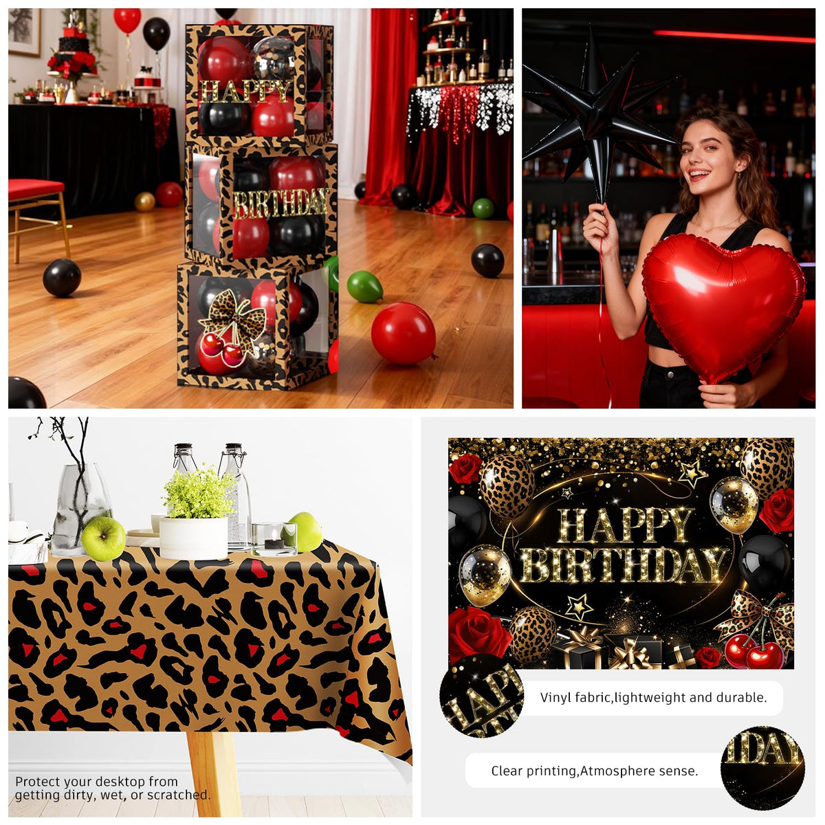 Cocomigo cake topper with leopard-cherry accents elevates dessert display