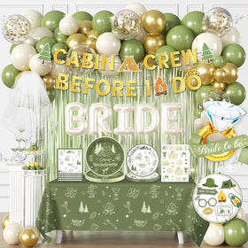 Cocomigo camp bachelorette banner arch decor for cabin celebration