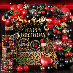 Cocomigo cheetah backdrop sets bold party focal point for photos