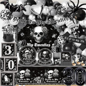 Cocomigo Death to My Twenties banner decor for bold 30th party