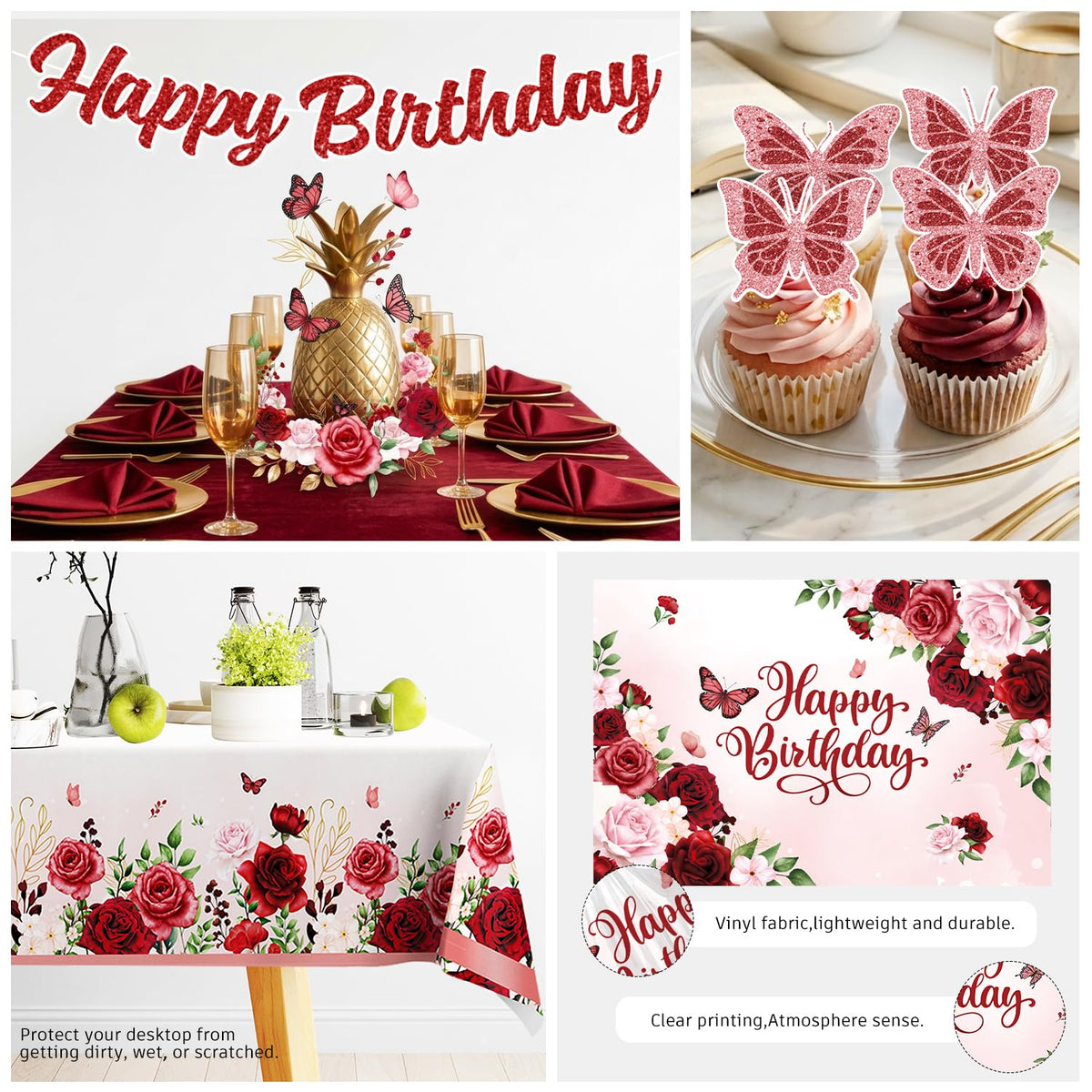 Cocomigo burgundy foil balloons elevate party decor
