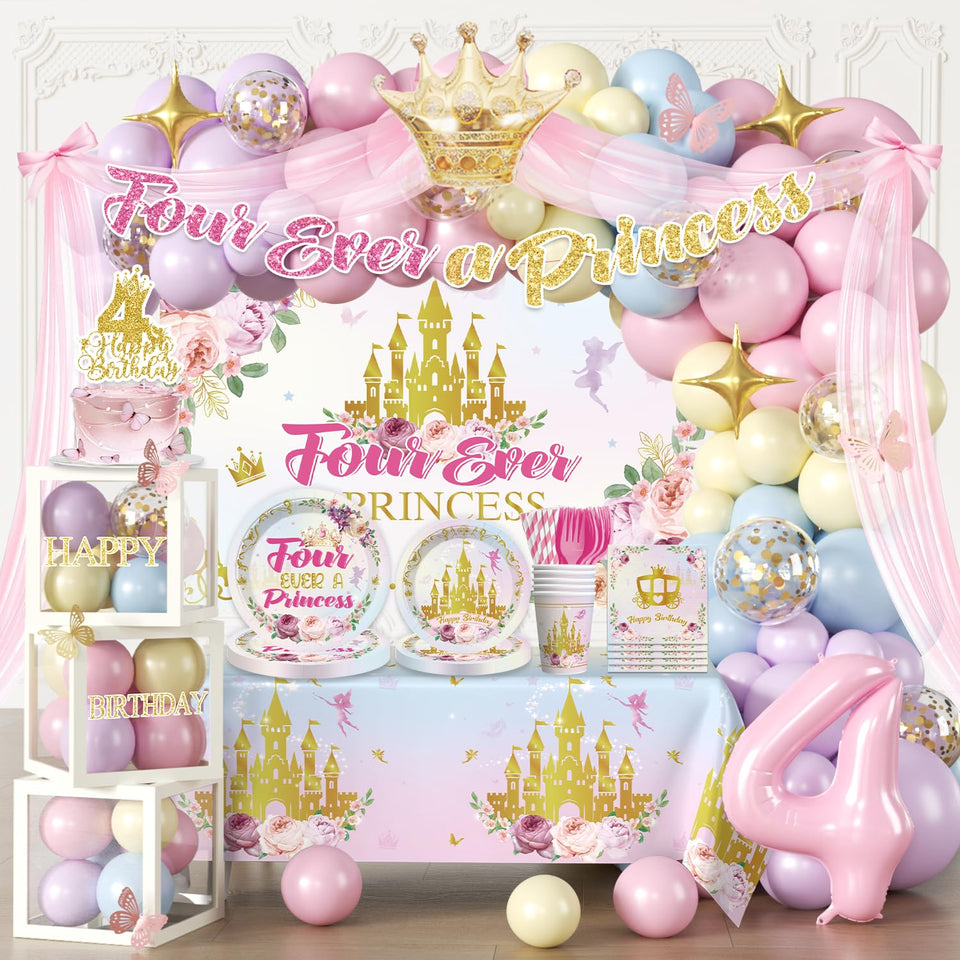 Cocomigo four ever a princess banner enhances the party entrance with fairy-tale flair