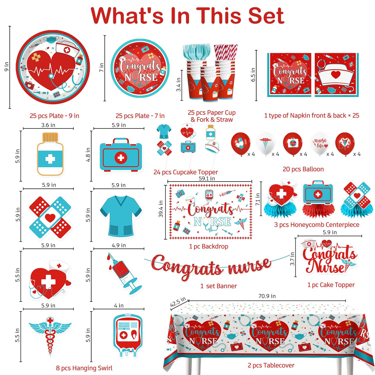 Cocomigo nurse graduation hanging swirls add festive movement