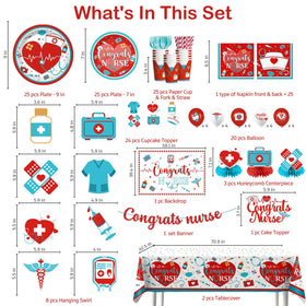 Cocomigo nurse graduation hanging swirls add festive movement