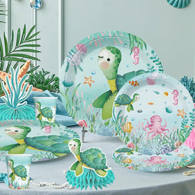 cocomigo ocean dessert plates sturdy 7-inch plates for treats.