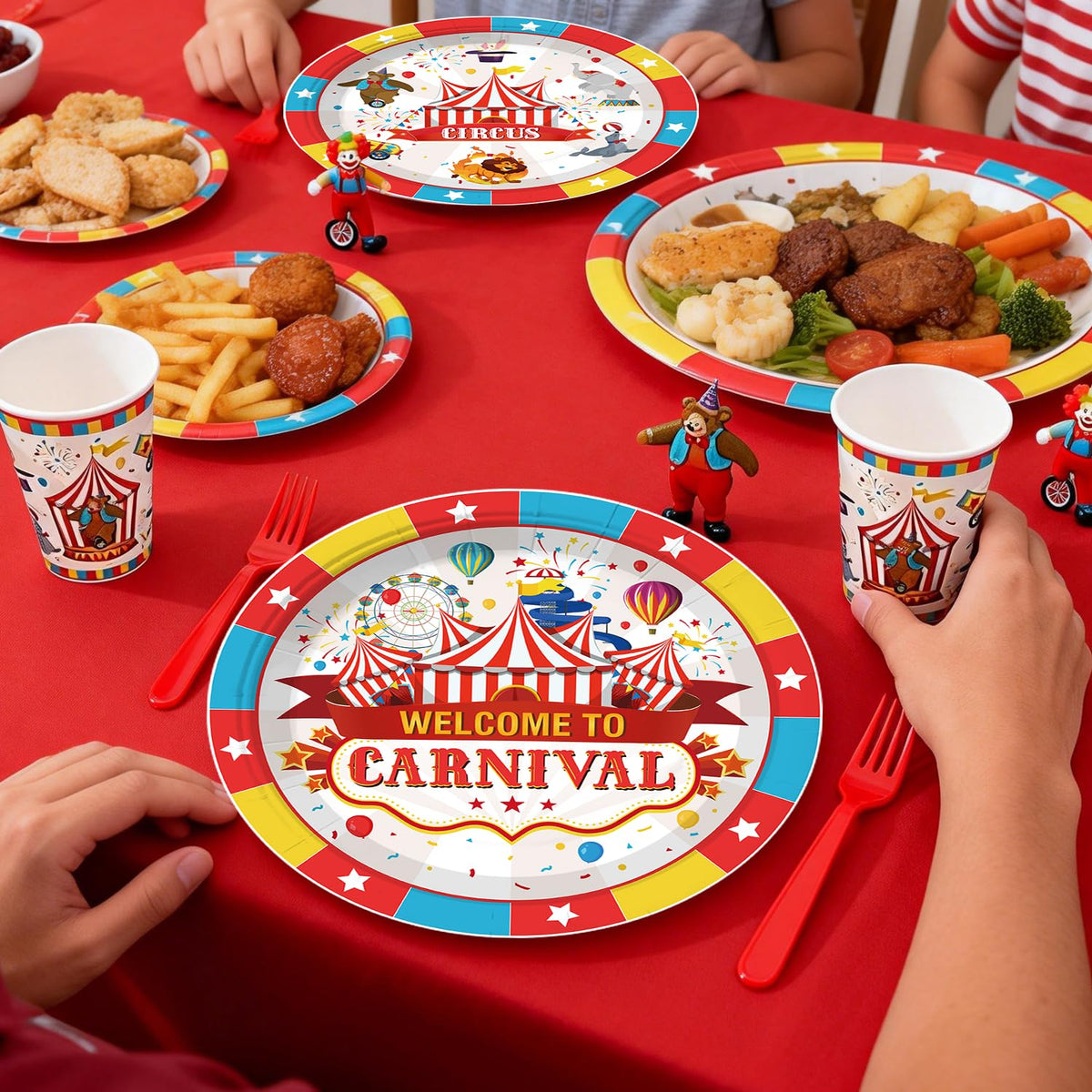 Cocomigo 9-inch plates pair with meals for easy serving.