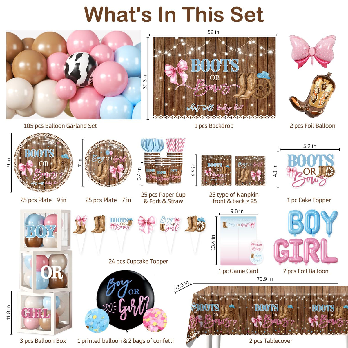 Cocomigo reveal balloon 36 inches ready for dramatic gender reveal moment.