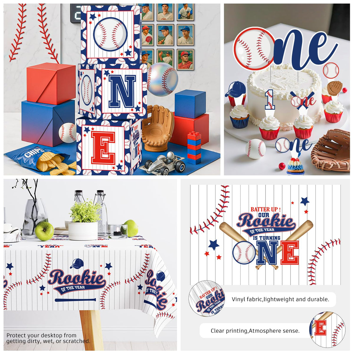 Cocomigo Rookie Year cake and cupcake toppers add cute dessert details