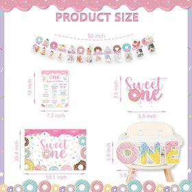 Cocomigo Sweet One backdrop provides a soft, durable focal point for party photos