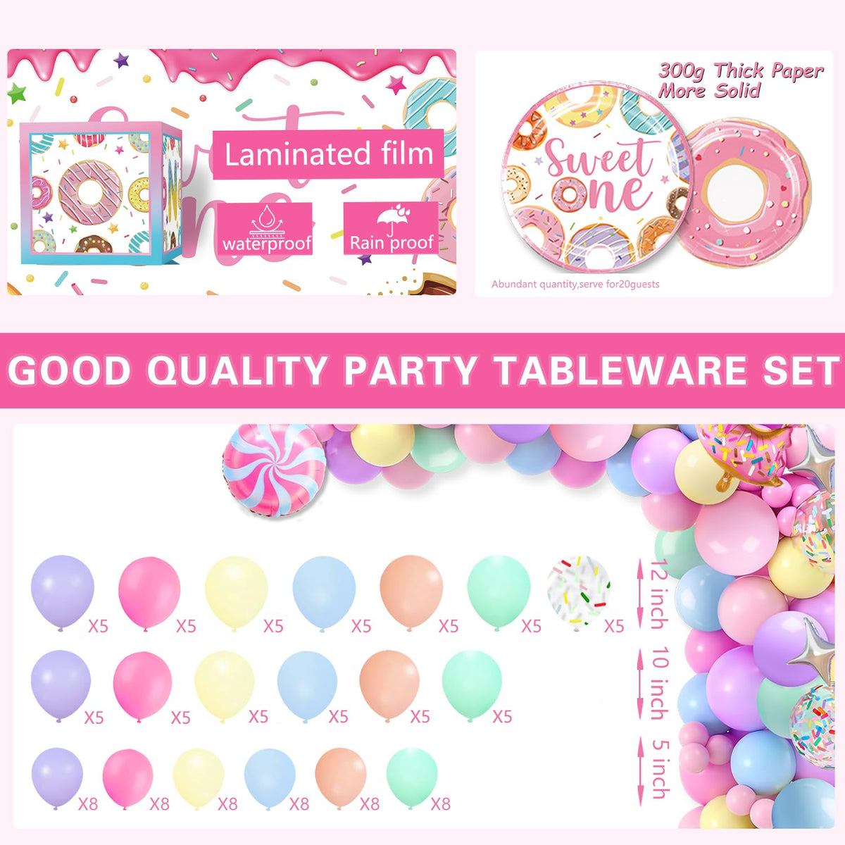 Cocomigo Sweet One cake topper adds a finished touch to the cake display