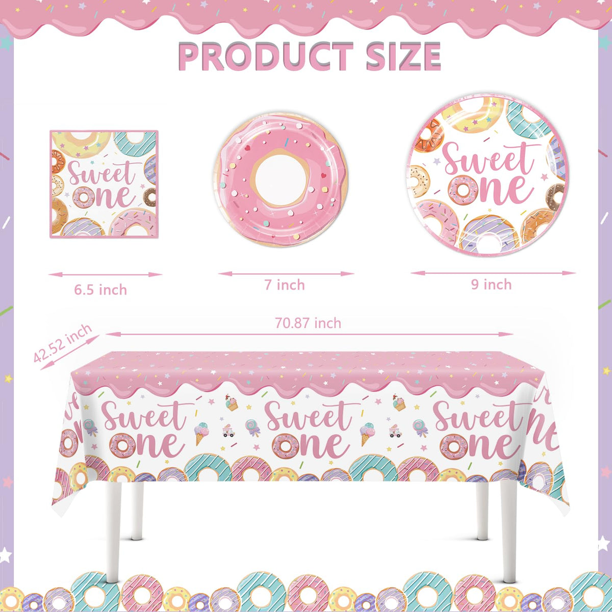 Cocomigo Sweet One tablecloth protects surfaces while keeping the color theme intact