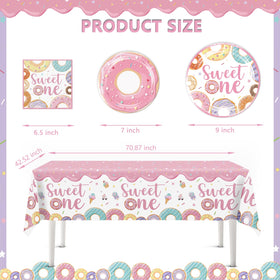 Cocomigo Sweet One tablecloth protects surfaces while keeping the color theme intact