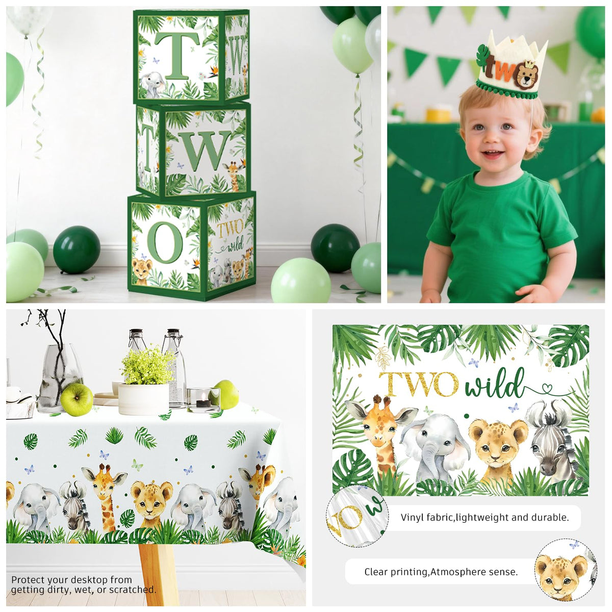 Cocomigo Two Wild honeycomb centerpieces create dimensional table focal points.