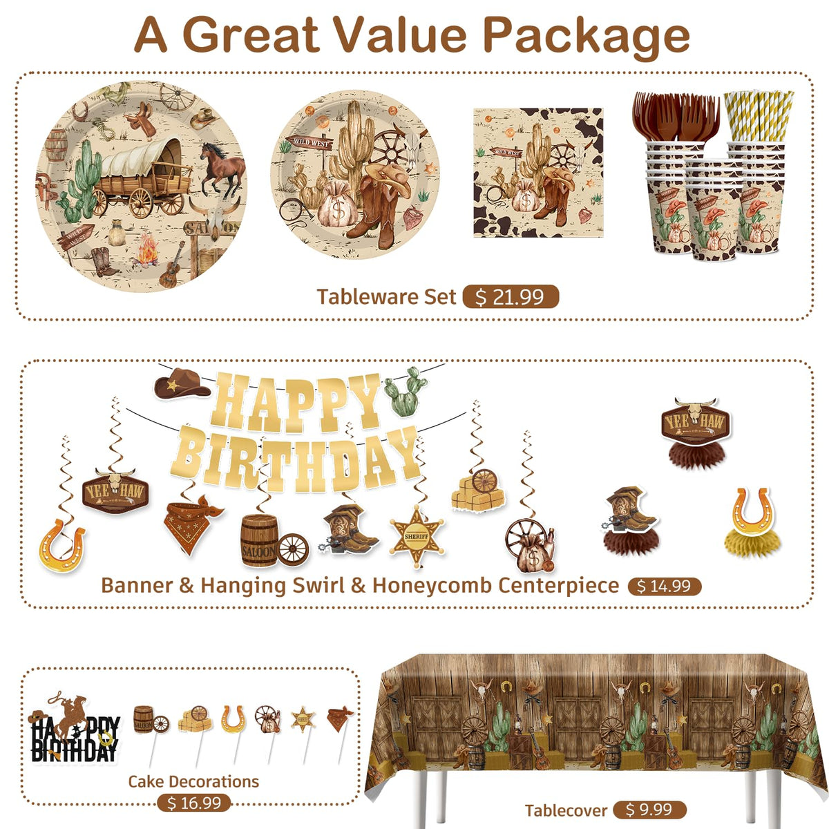 Cocomigo Western cupcake toppers decorate treats with western flair