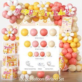 Cocomigo Young Wild and Three balloon arch creates a dramatic entrance