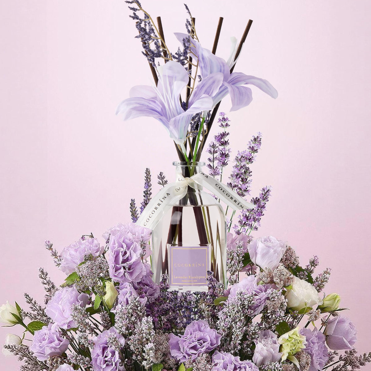 COCORRÍNA bedroom ambience created by lavender eucalyptus diffuser