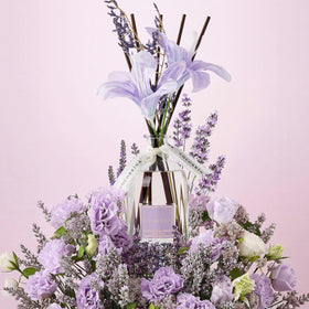 COCORRÍNA bedroom ambience created by lavender eucalyptus diffuser