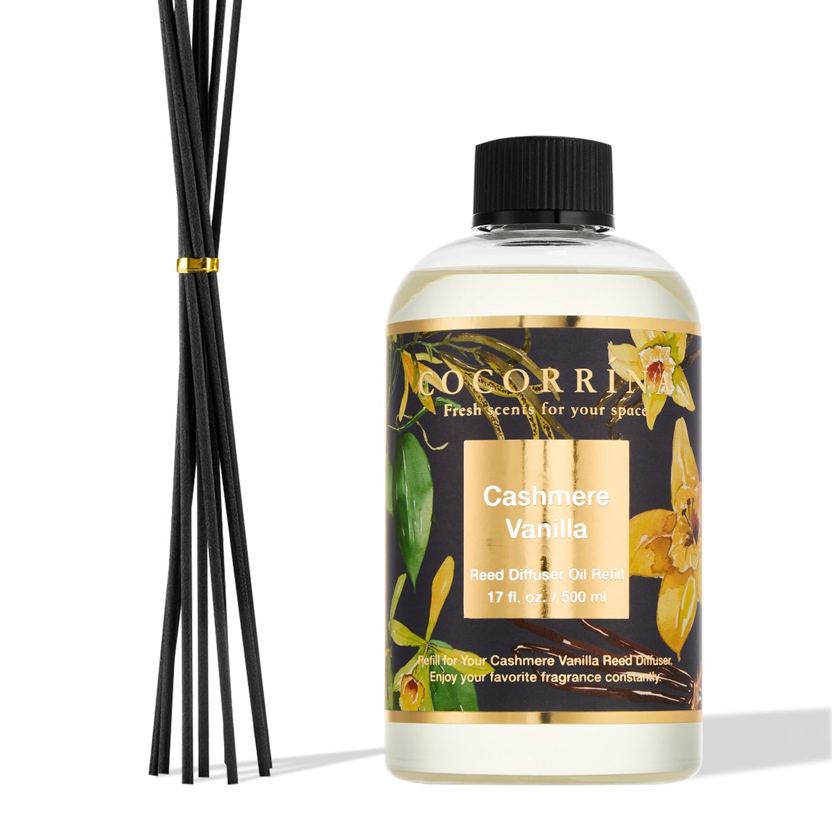 COCORRÍNA cashmere vanilla refill bottle 500ml for long-lasting fragrance.