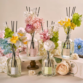 COCORRINA Cherry Blossom diffuser in a bedroom creates a calming ambiance