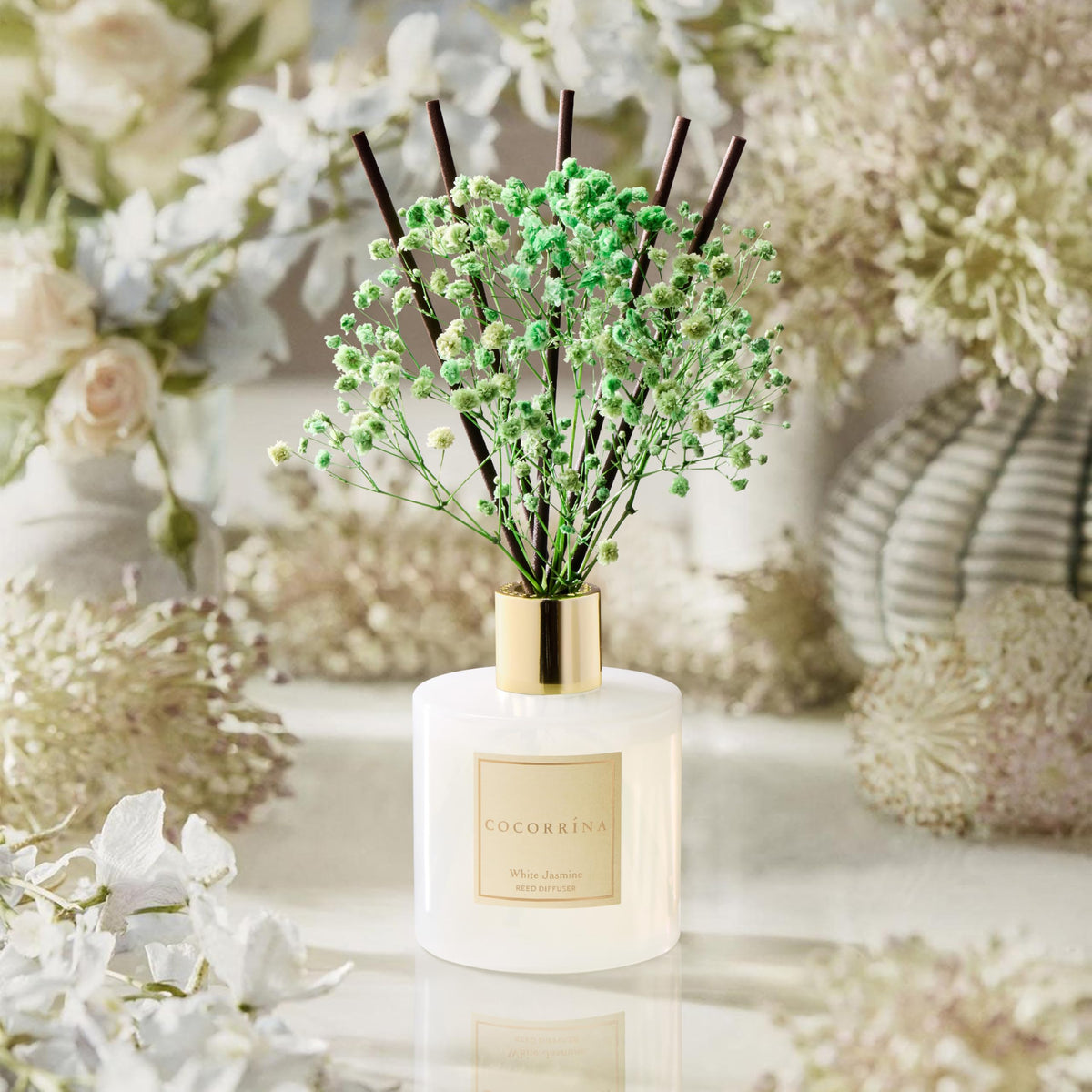 COCORRINA diffuser packaging sits ready for gifting.