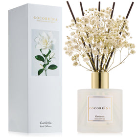 COCORRINA Gardenia diffuser bottle releasing a fresh floral aroma for living spaces