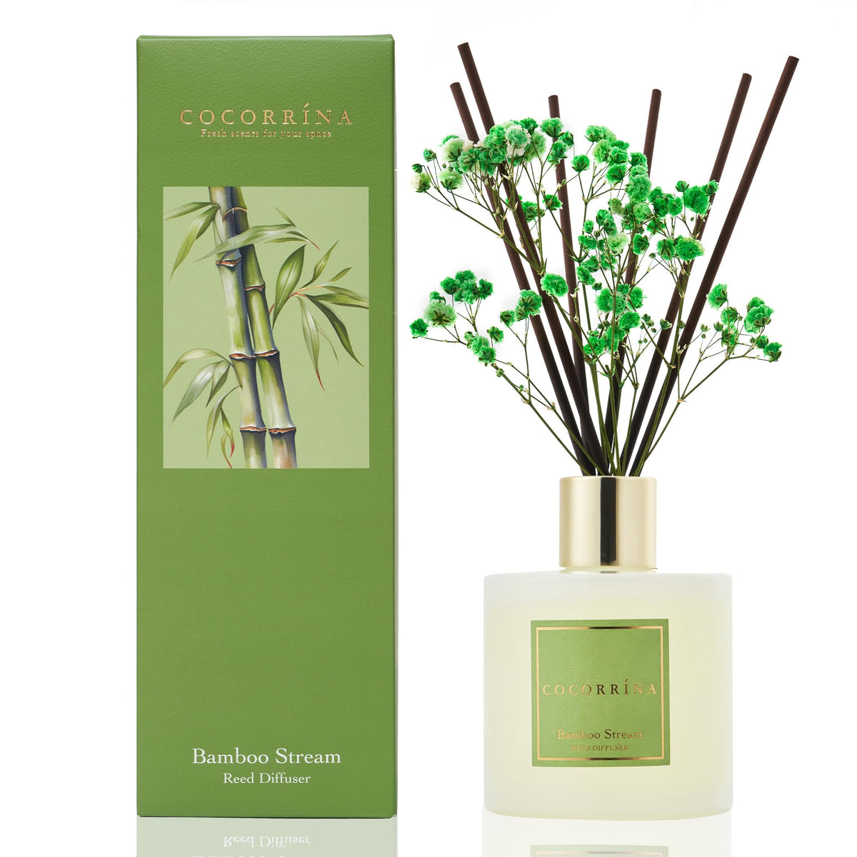 COCORRÍNA reed diffuser with eight sticks for adjustable aroma