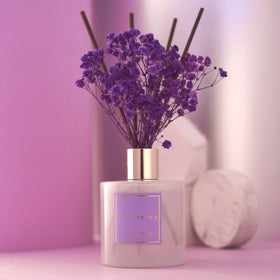 COCORRÍNA diffuser with preserved baby's breath adds elegant decor and subtle scent.