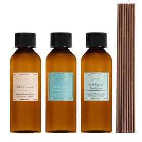 COCORRÍNA reed diffuser refill set with 3 bottles for long-lasting fragrance
