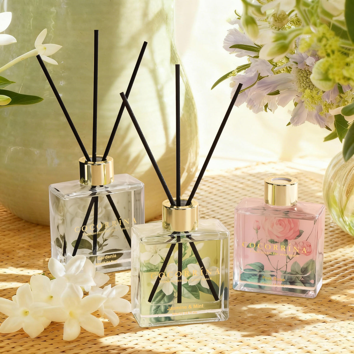 COCORRÍNA pink rose gardenia jasmine mint scent for home use
