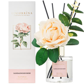 COCORRINA reed diffuser bottle and sticks for a cozy, inviting home.