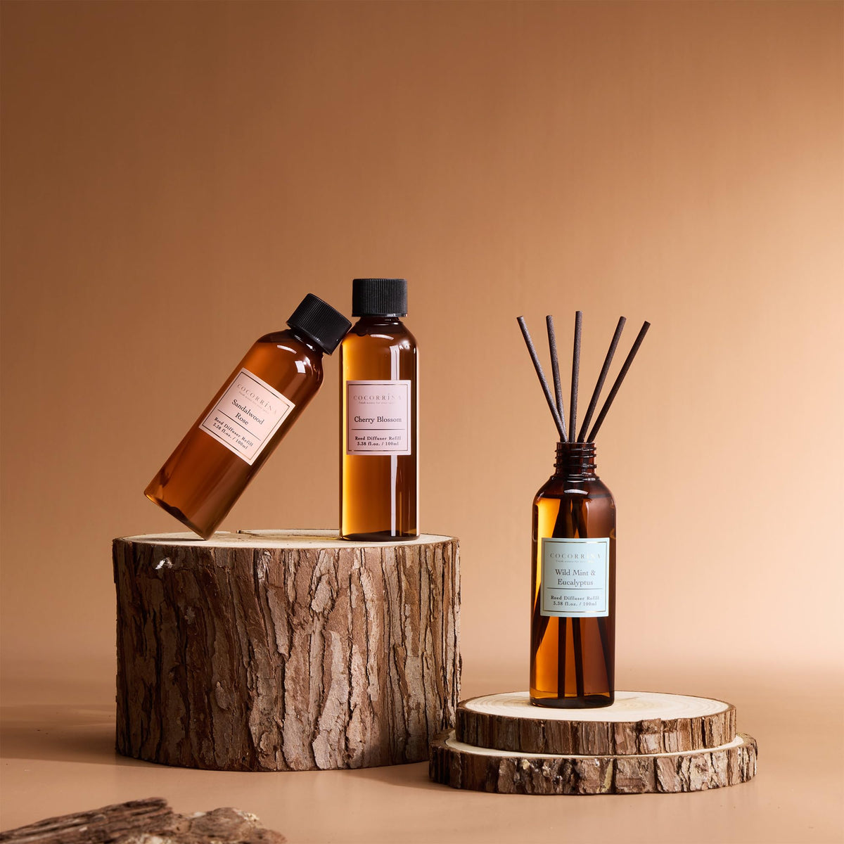 COCORRÍNA replacement reeds included for strong scent throw.