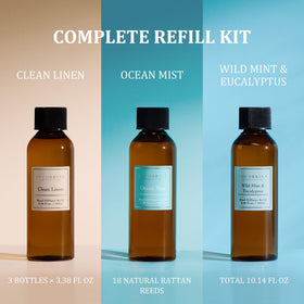 COCORRÍNA three-fragrances-pack featuring Clean Linen for fresh spaces
