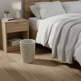 Coeusy compact wicker bin fits narrow spaces without sacrificing style.