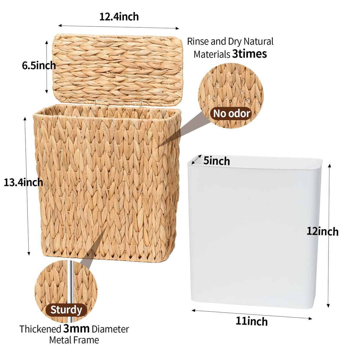 Coeusy durable iron frame provides sturdy support for the wicker.