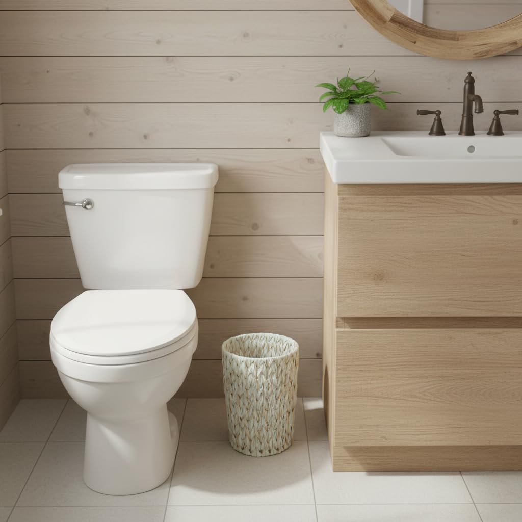 Coeusy durable wicker bin with metal frame stays stable in busy home areas.