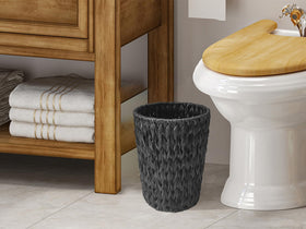 Coeusy durable wicker basket with metal frame providing stable, non-tip operation.