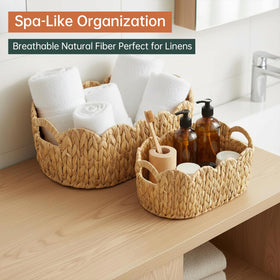 Coeusy large basket measures 15.9x10x7.1 inches for countertops.