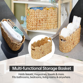 Coeusy versatile organizer suitable for magazines, towels, or toiletries in various rooms.