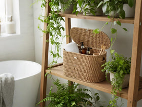 Keeps towels, cosmetics, toiletries, or small toys neatly organized by Coeusy.