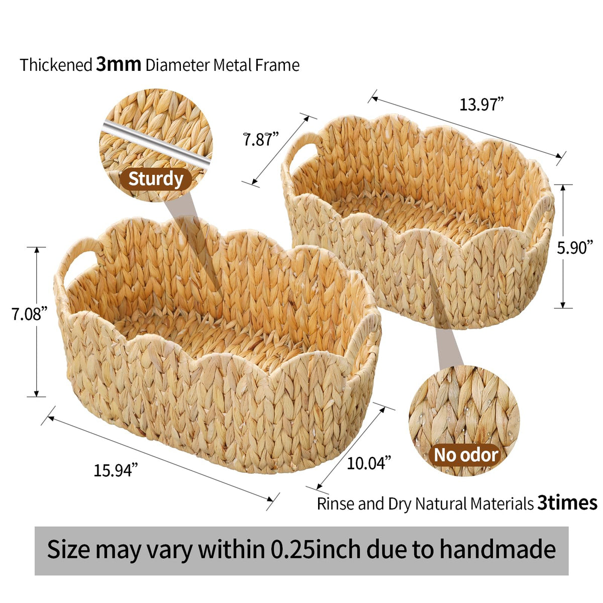 Coeusy multipurpose storage basket for magazines, toys, and toiletries.