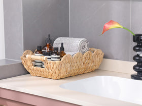 Coeusy woven texture basket suitable for classroom or office storage.
