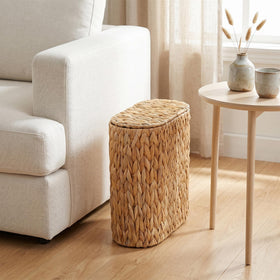 Coeusy slim 3 gallon capacity saves space in bathrooms and offices
