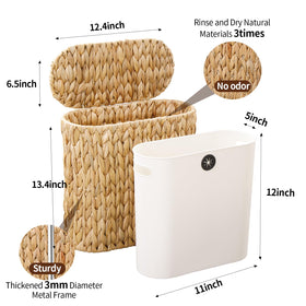 Coeusy water hyacinth and rattan materials add natural texture