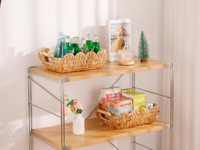 Coeusy natural fiber basket blends rustic style with practicality.
