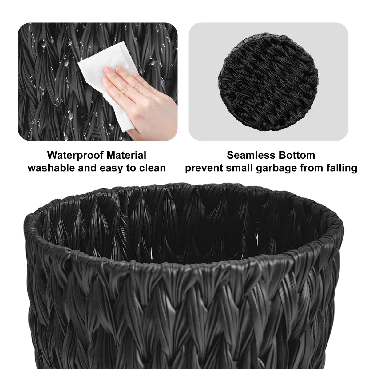 Coeusy wicker storage basket versatile for magazines, toys, or laundry.