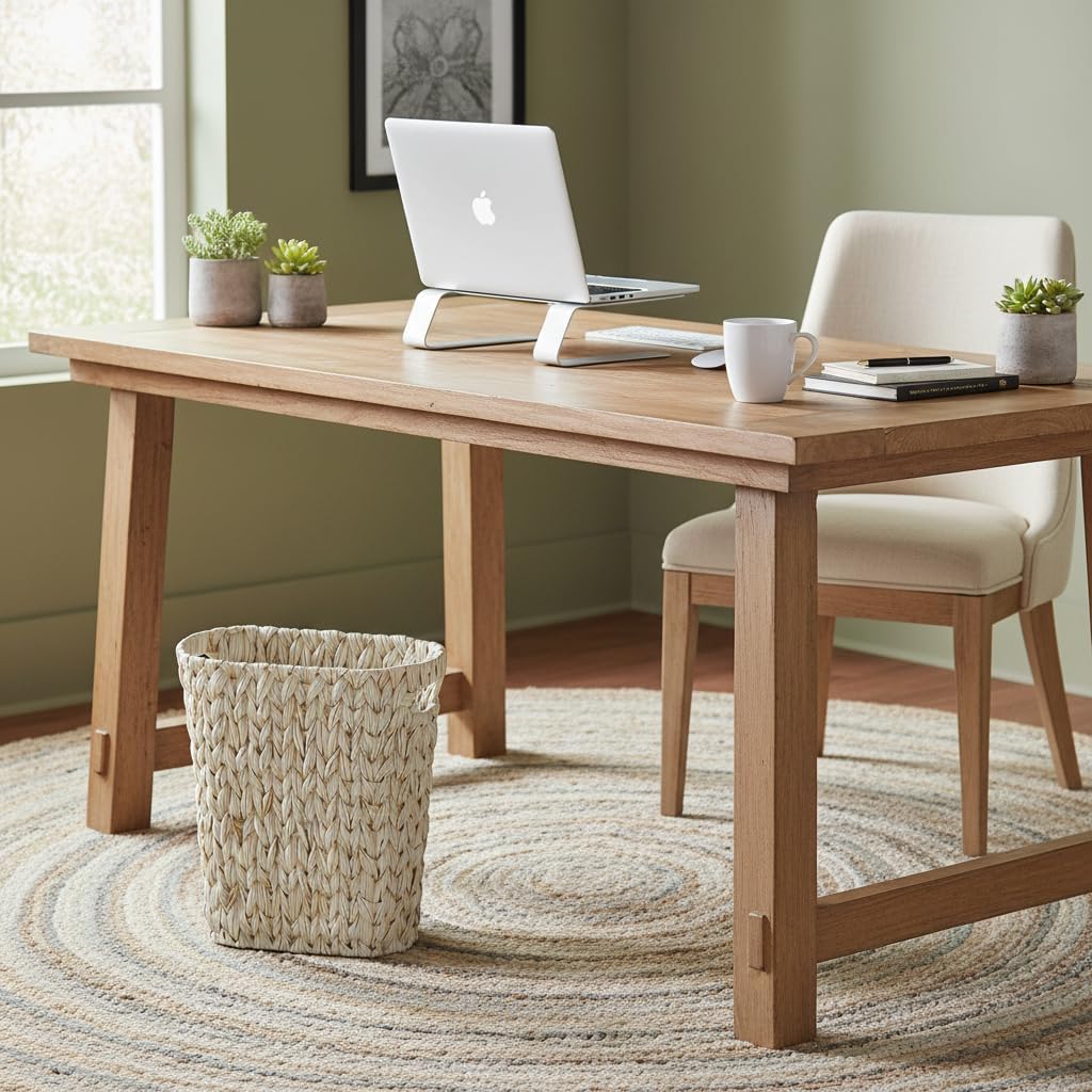 Coeusy durable design blends practical storage and elegant wicker appeal.