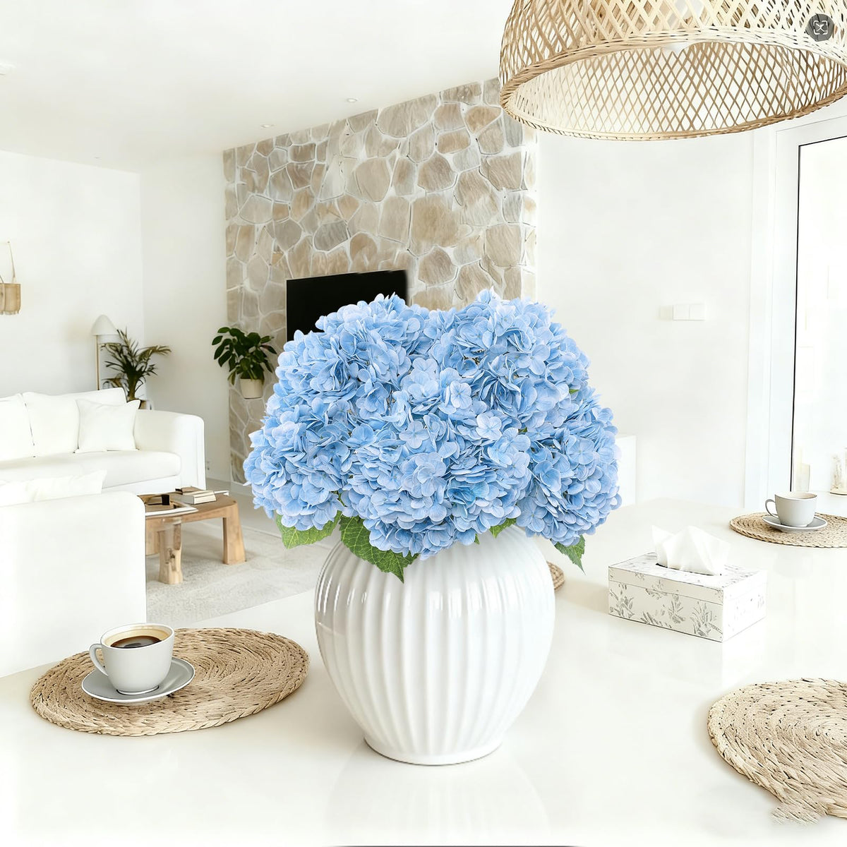 Coferset home decor lifelike hydrangea adds low-maintenance elegance to living spaces