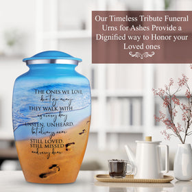 Cogent Memorials nickel-plated satin finish urn, corrosion-resistant and elegant.