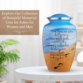 Cogent Memorials satin transport bag with urn, easy secure travel with urn.