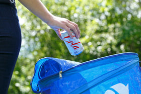 Coghlan's Pop-Up Trash Bin label window aids quick identification at campsites
